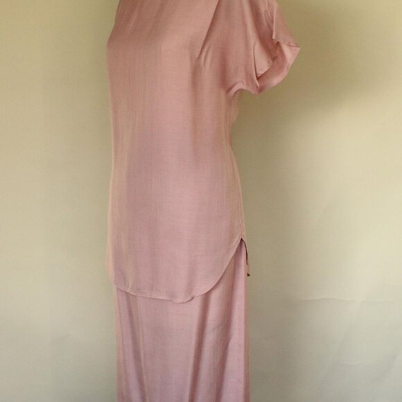 Vintage 1980s Skirt and Blouse Set, Campus Casuals Pink Separates, Two Piece - Picture 6 of 10